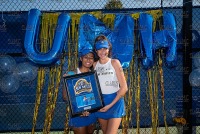 NewHavenWTen_SeniorDay_20211015_CS2_8673.jpg 10/15/2021 - New Haven Women's Tennis vs Saint Michaels - Senior Day 