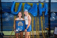NewHavenWTen_SeniorDay_20211015_CS2_8678.jpg 10/15/2021 - New Haven Women's Tennis vs Saint Michaels - Senior Day 