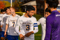 UNHMSoc_vs_Assumption_20211027_CS1_0673.jpg 10/27/2021 - New Haven Men's Soccer vs Assumption Assumption,Clarus Studios,DII,Mens Soccer,NCAA Chargers,NE10,New England,New Haven,New Haven Chargers,Northeast10,Soccer,UNH,University of New Haven,