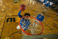 UNewHavenXXX_vs_ChestnutHill20211219_CM2_8022.jpg 12/19/2021 - New Haven Mens Basketball vs Chestnut Hill Chestnut Hill,Clarus Studios,DII,Griffins,NCAA Chargers,NE10,New England,New Haven,New Haven Chargers,Northeast10,UNH,University of New Haven,