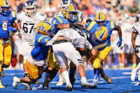 UNewHavenFootball_vs_SCSU_20220910_CM4_7666.jpg 09/10/2022 - New Haven Football vs SCSU Charge On,Chargers,Clarus Multimedia,Clarus Studios,D2,DII,Get Charged Up,NCAA,NE10,New England,New Haven,New Haven Chargers,Northeast 10,