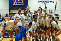 UNH-WVBall_vs_StRose_20230926_CM4_6799.jpg 09/26/2023 - New Haven Volleyball vs Saint Rose Charge On,Chargers,Clarus Multimedia,Clarus Studios,D2,DII,Get Charged Up,Golden Knights,NCAA,NE10,New England,New Haven,New Haven Chargers,Northeast 10,Saint Rose,