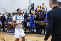 MBB_AIC_and_New_Haven_20240217_0007.jpg 02/17/2024 - New Haven Mens Basketball vs AIC - Senior Day AIC,College Basketball,NCAA Basketball,New Haven,Northeast-10 Conference,